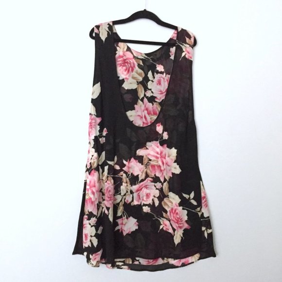 REFORMATION Black and Pink Floral Dress - Picture 5 of 10
